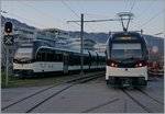 CEV MVR SURF  Série Unifiée pour Réseau Ferré métrique  GTW ABeh 2/4 N° 7501 und 7504 in Vevey.