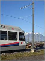 Kein geniales Bild, aber ein erstaunliches: der AAR Steuerwagen  Suhr  beim TPC Dépôt; im Hintergrund ist sogar noch ein TPC ABe 4/8 zu erkennen.