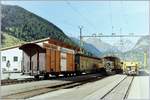 Die RhB Ge 6/6 412 rangiert in Zernez.

September 1993