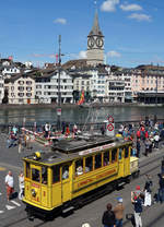 Z�RCHER TRAMPARADE 2017   VBZ: Aus Anlass des Jubil�ums 50 Jahre Verein Tram-Museum Z�rich und 10 Jahre Tram-Museum Burgwies wurde am Sonntagmorgen, 21.