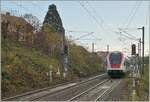 Der SBB RABe 522 204 erreicht als TER 18168 von Biel/Bienne nach Meroux den Bahnhofvon Grandvillars.