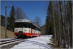 Kurz vor Les Frêtes fährt dieser tansN BDe 4/4 N°3 Richtung Le Locle.