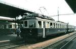 BLS-Gruppe GBS ABDe 2/8 Nr.704 Triebwagen, Motorfahrzeug voraus in Spiez am 28.07.1980.