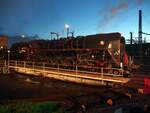 CD 475 111 bei der Nachtfotoparade beim 8.Dampfloktreffen im Bw Dresden Altstadt am 15.04.2016.