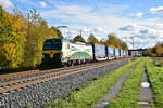 Gysev 471 004 mit einem Auto Walter KLV in Thüngersheim gen Karlstadt fahrend am 26.10
2025